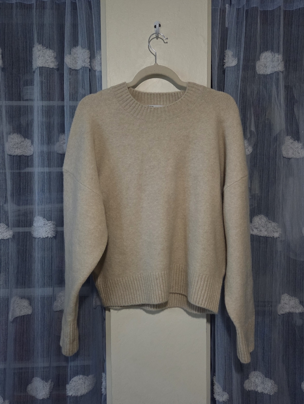 Zara Beige Tan Crewneck Sweater